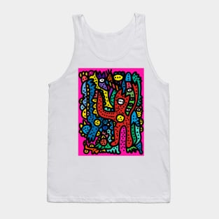 Red Man Street Art Graffiti Tank Top